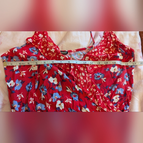 Express Red Floral Sun Dress - Picture 4 of 5